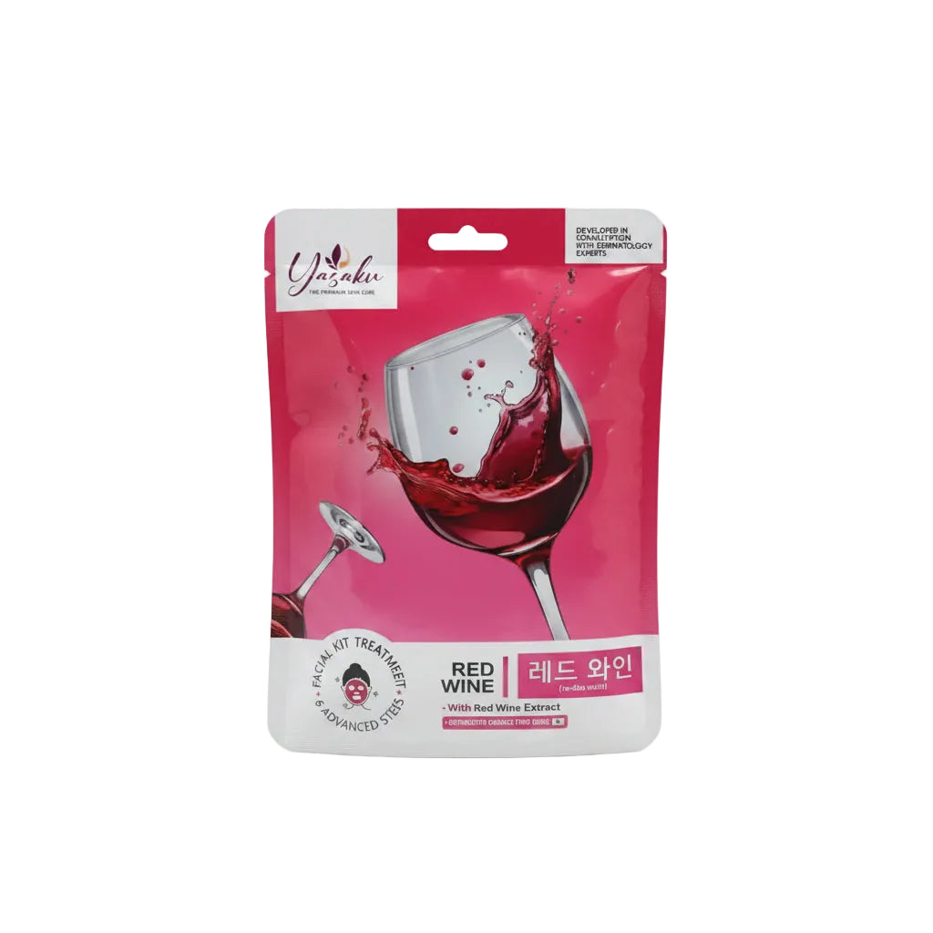 YASAKU RED WINE WITH RED WINE EXTRACT 6 ADVANCED STEPS FACIAL KIT