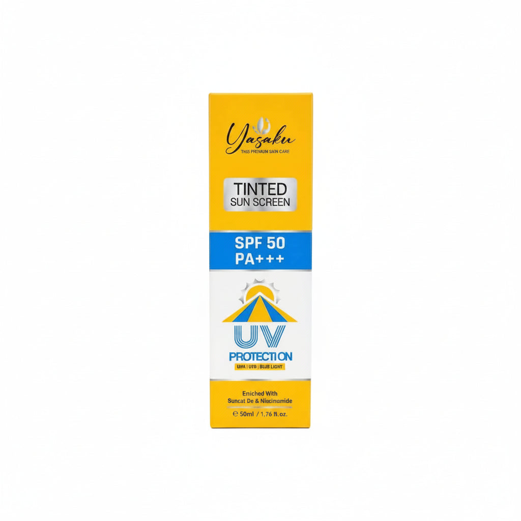YASAKU TINTED SUN SCREEN SPF 50 PA+++ UV PROTECTION