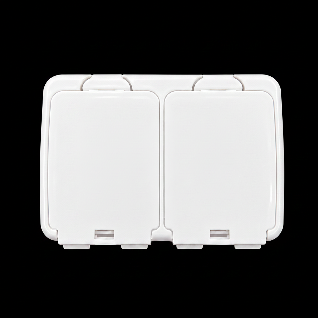 WHITE, DOUBLE-COMPARTMENT DESKTOP STORAGE BOX FOR ORGANIZING SMALL