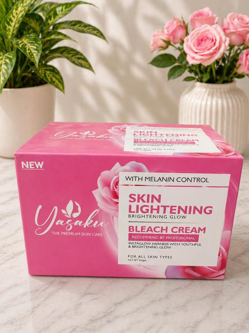 YASAKU SKIN LIGHTENING BRIGHTENING GLOW BLEACH CREAM (300G)