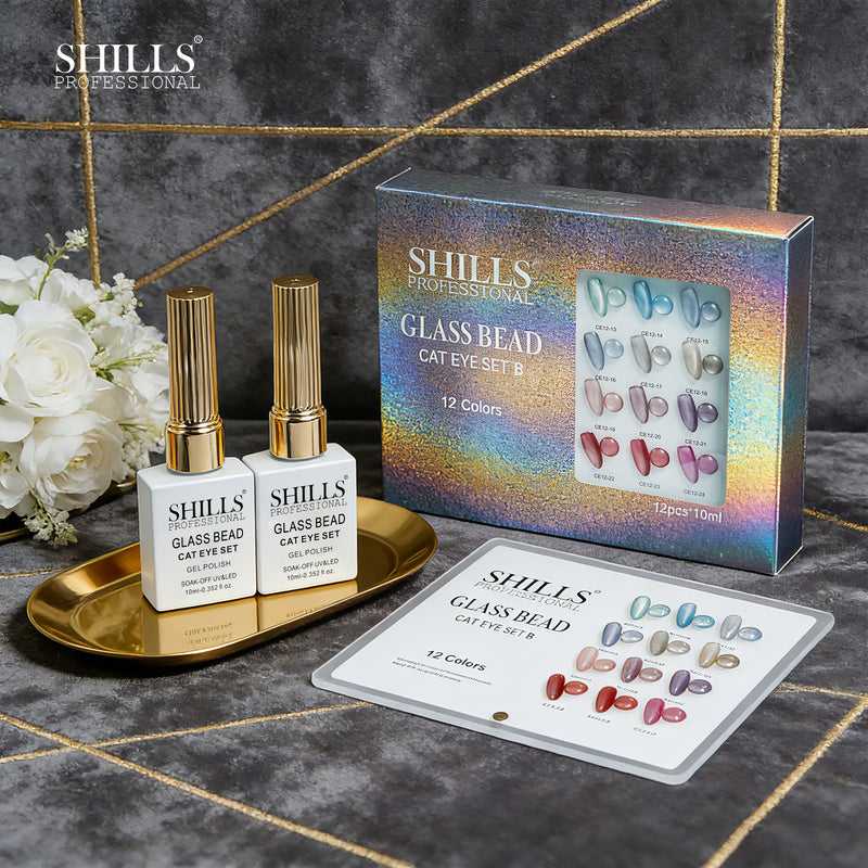 SHILLS PROFESSIONAL GLASS BEAD CAT EYE GEL POLISH SET B