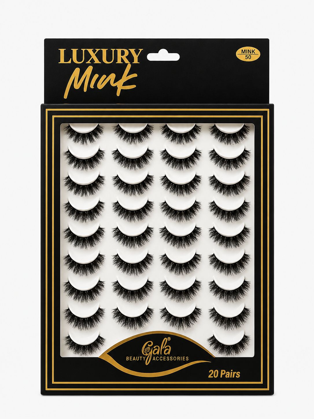 GALA EYELASHES 20PAIRS (MINK 50)