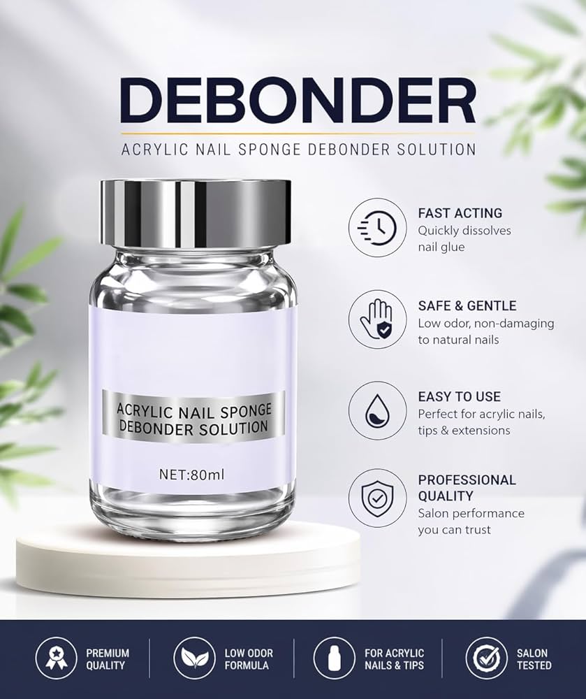 DEBONDER ACRYLIC NAIL SPONGE DEBONDER SOLUTION