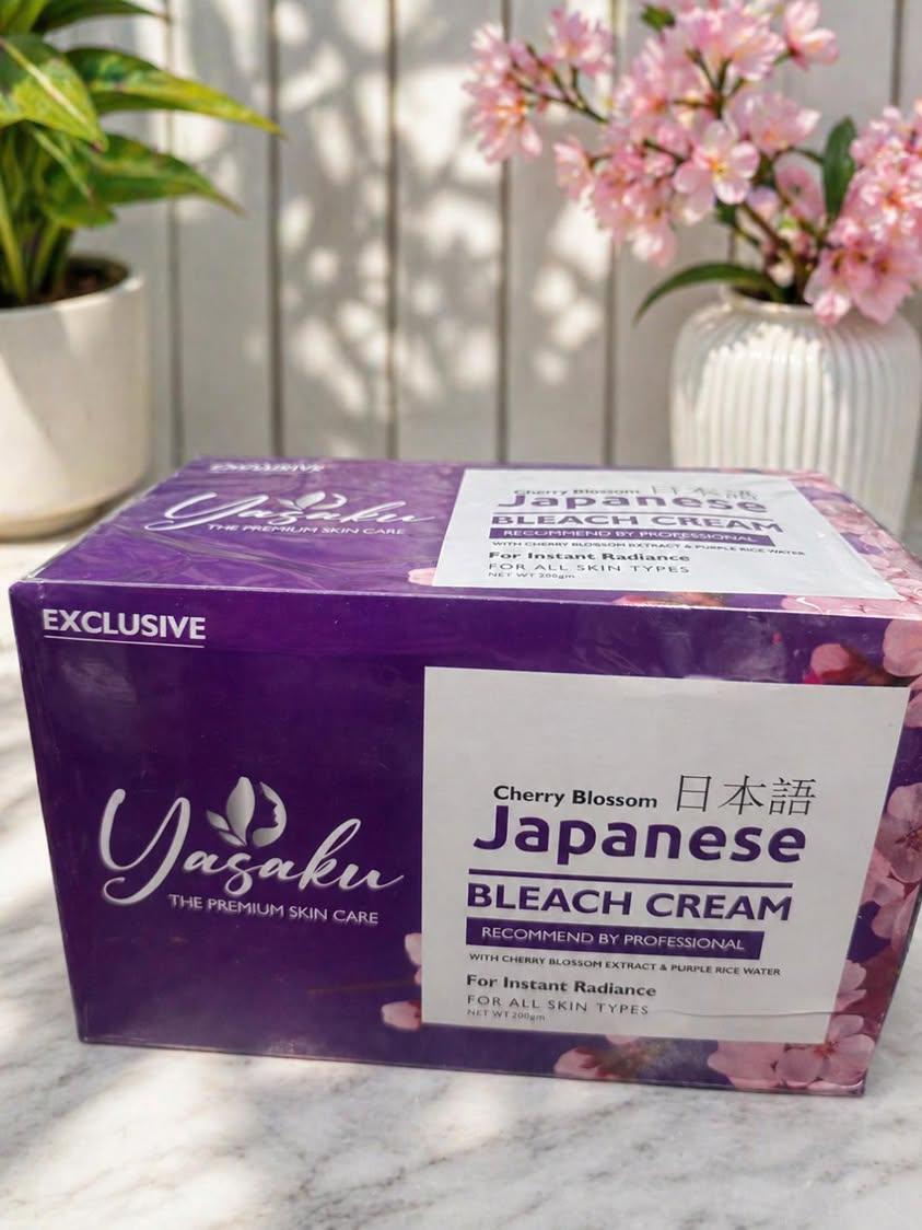 YASAKU CHERRY BLOOSAM JAPANESE BLEACH CREAM (300G)