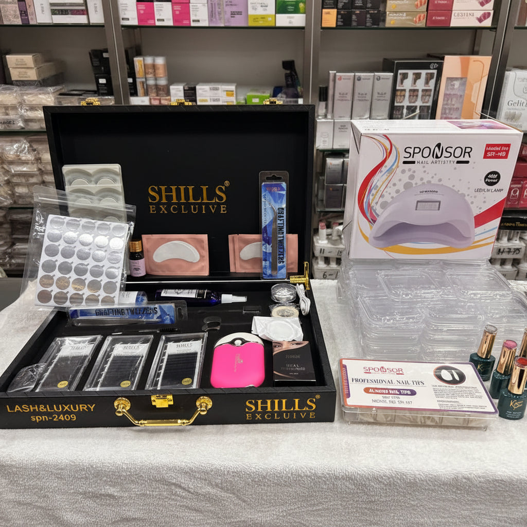 PRESS ON NAIL+ SHILLS EYELASH KIT COMBO