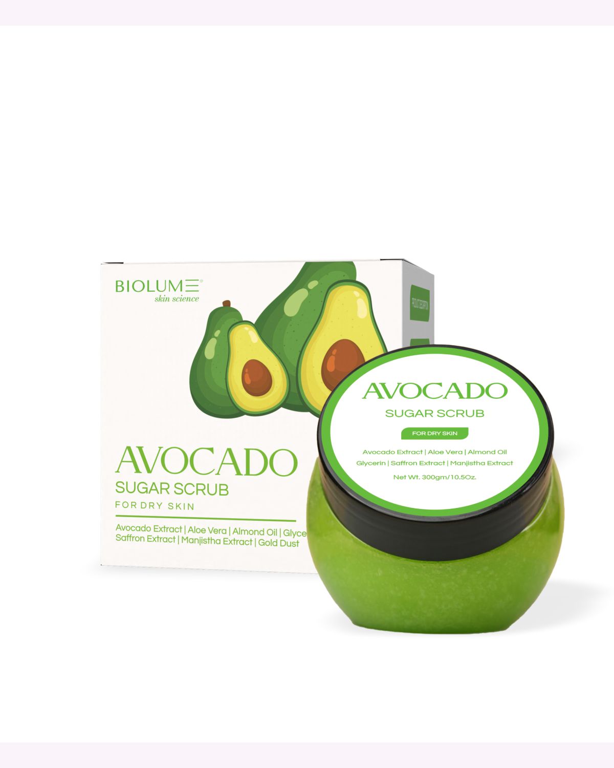 BIOLUM AVOCADO SUGAR SCRUB FOR DRY SKIN