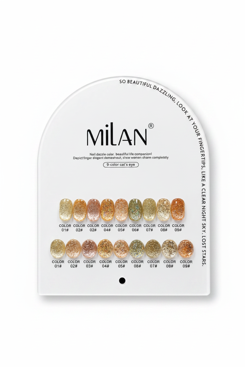 MILAN GLITTER CAT EYE GEL POLISH SET (9 PCS)