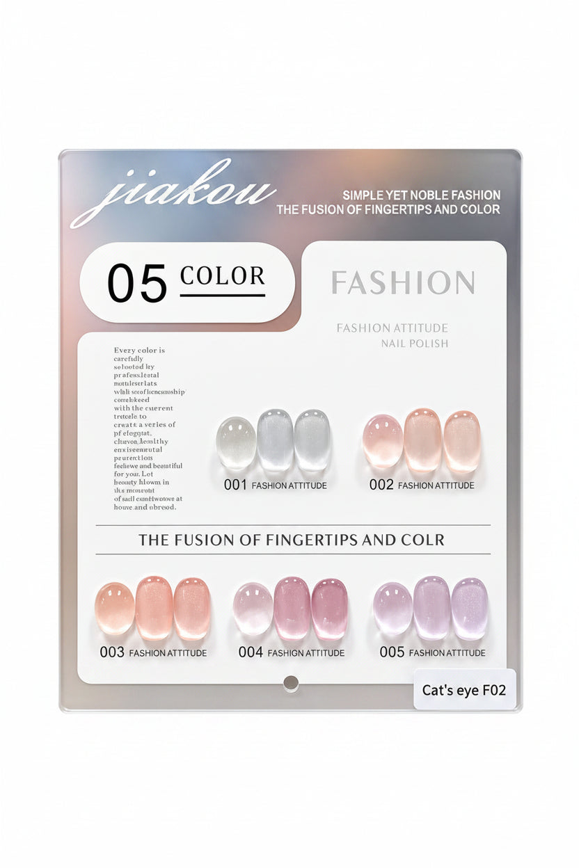 JIAKOU CAT EYE GEL POLISH SET F02 (5 PCS)