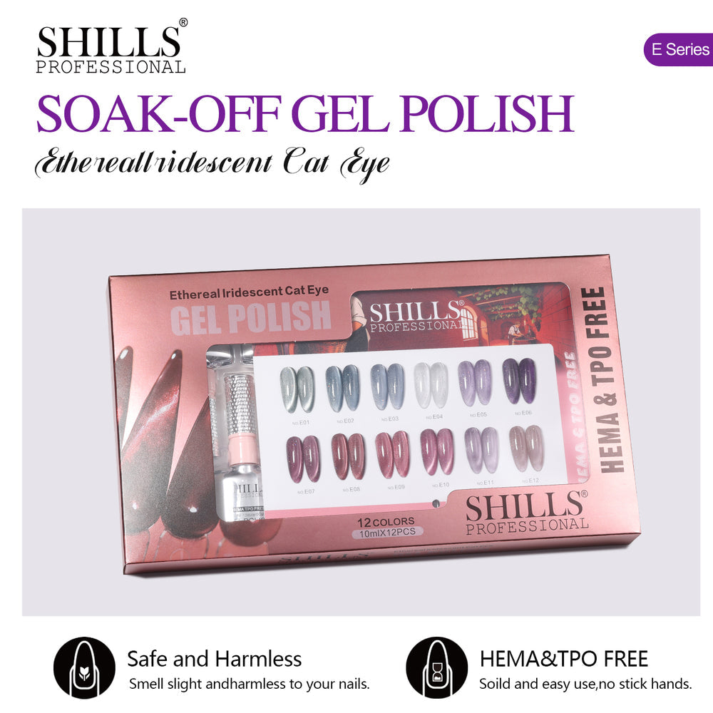 Shills Professional Ethereal Iridescent Cat Eye Gel  12 Polish Set