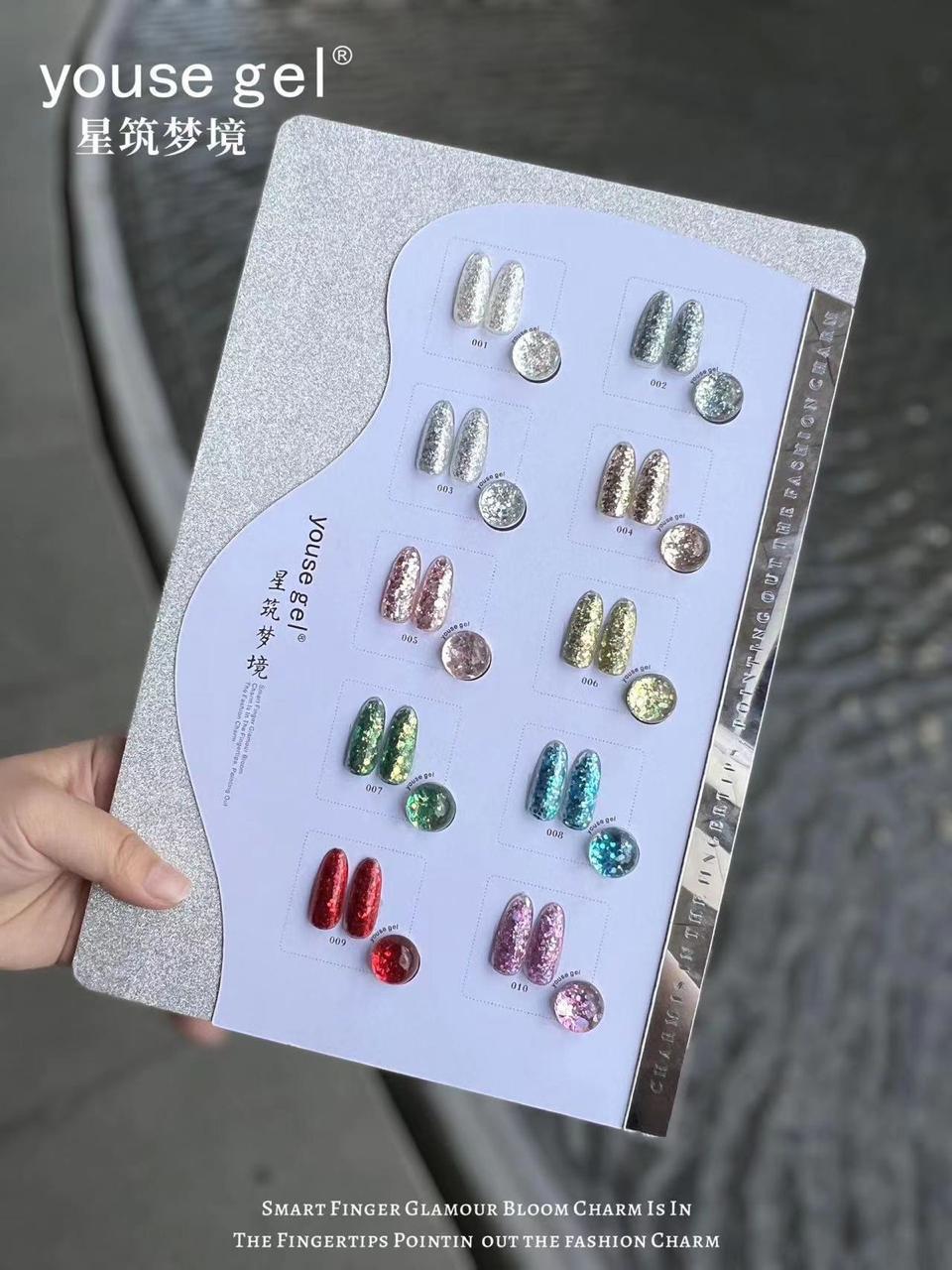 YOUSE GEL GLITTER KIT 10PC