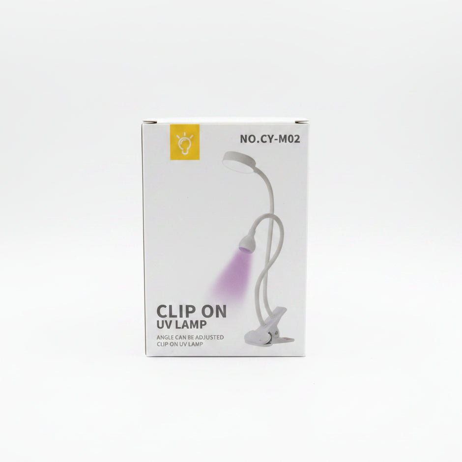 DUAL-HEAD LED CLIP-ON UV LAMP WITH FLEXIBLE GOOSENECK ( WHITE)