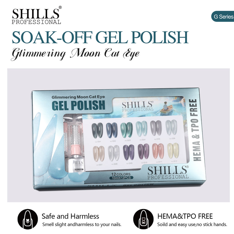 SHILLS PROFESSIONAL GLIMMERING MOON CAT EYE GEL POLISH SET