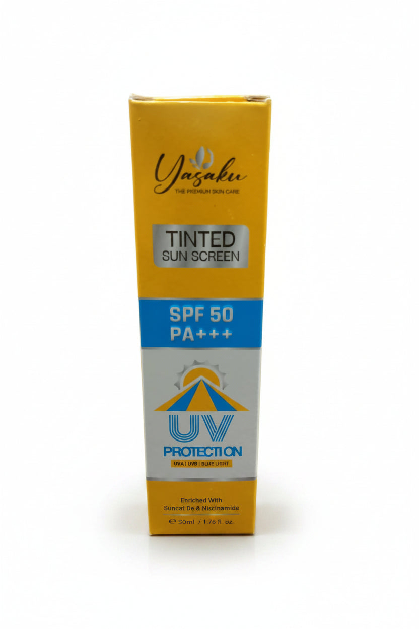YASAKU TINTED SUN SCREEN SPF 50 PA+++ UV PROTECTION