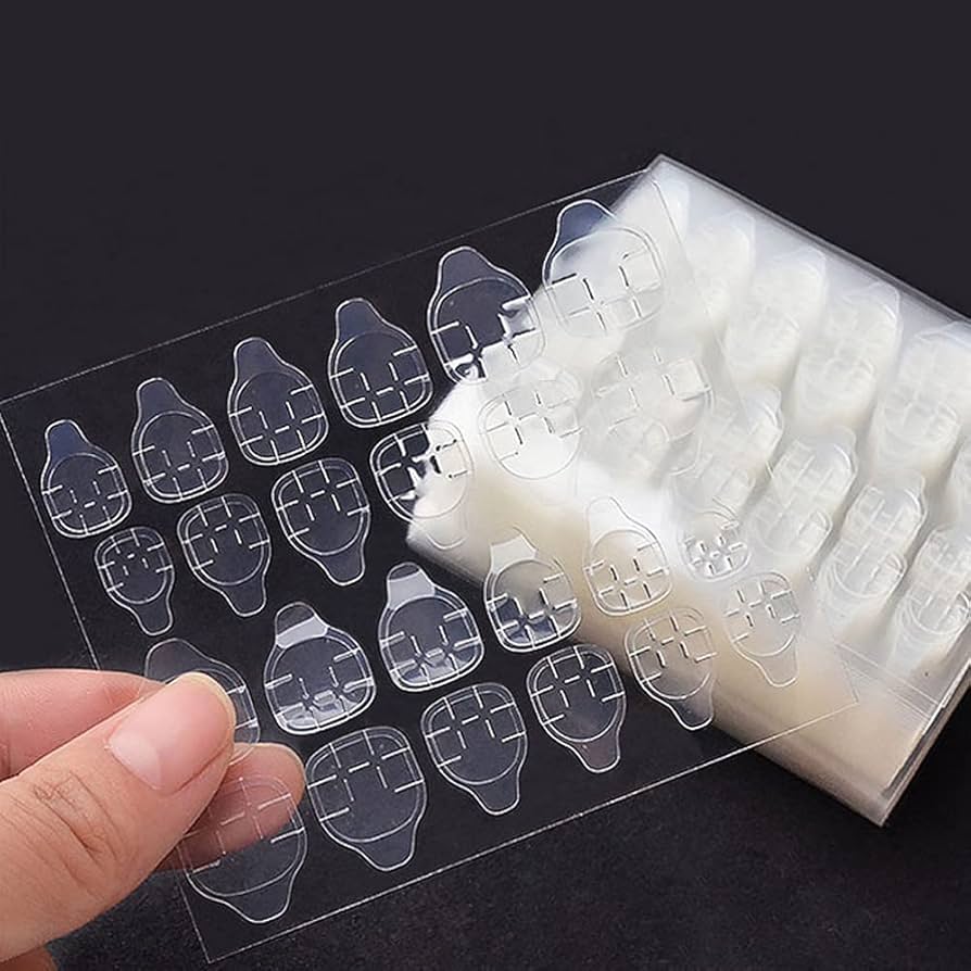 SPONSOR DOUBLE SIDED ADHESIVE NAILS STICKERS WATERPROOF NAIL GLUE STICKER FOR PRESS ON (PACK OF 50PCS)