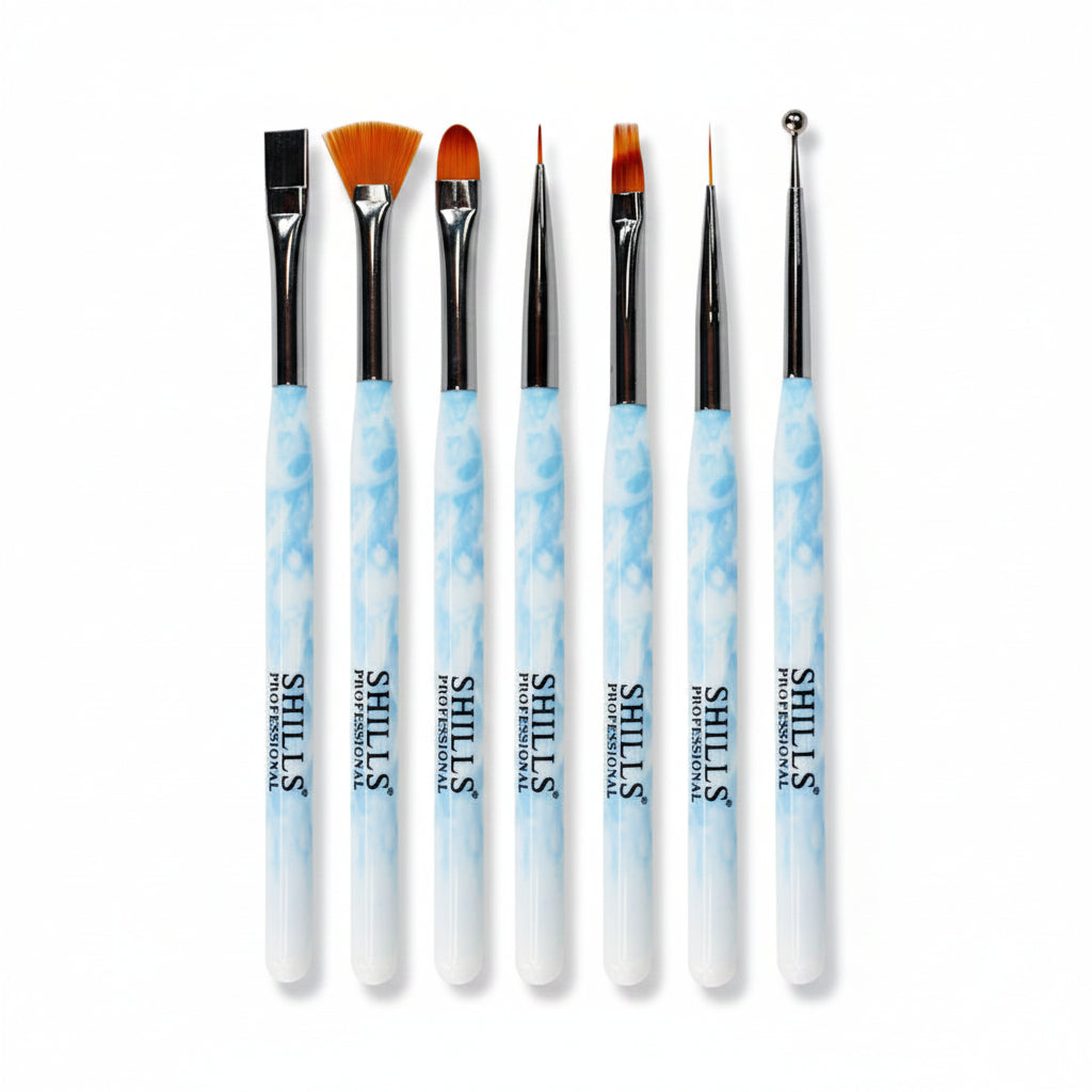SHILLS PROFESSIONAL NAIL ART BRUSH SET PINK