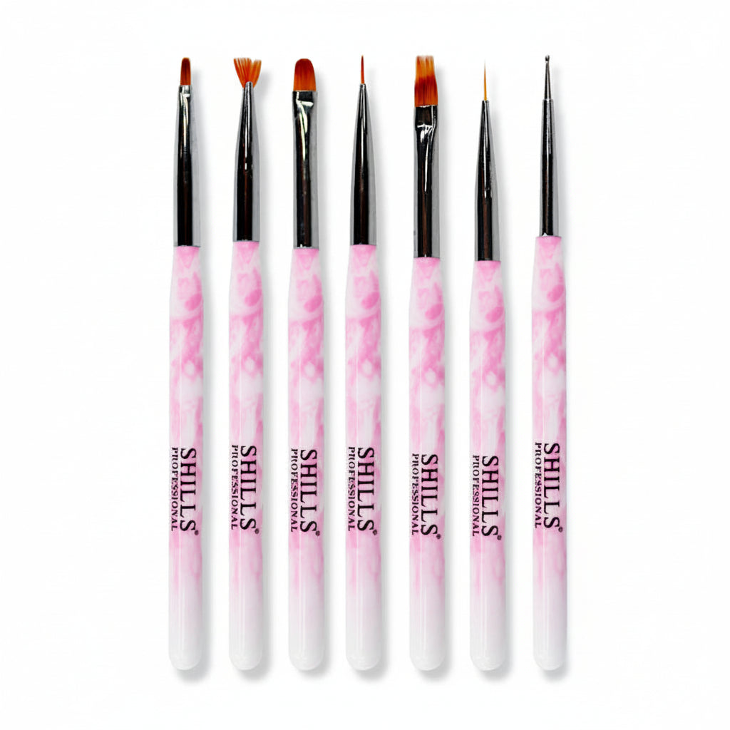 SHILLS PROFESSIONAL NAIL ART BRUSH SET PINK