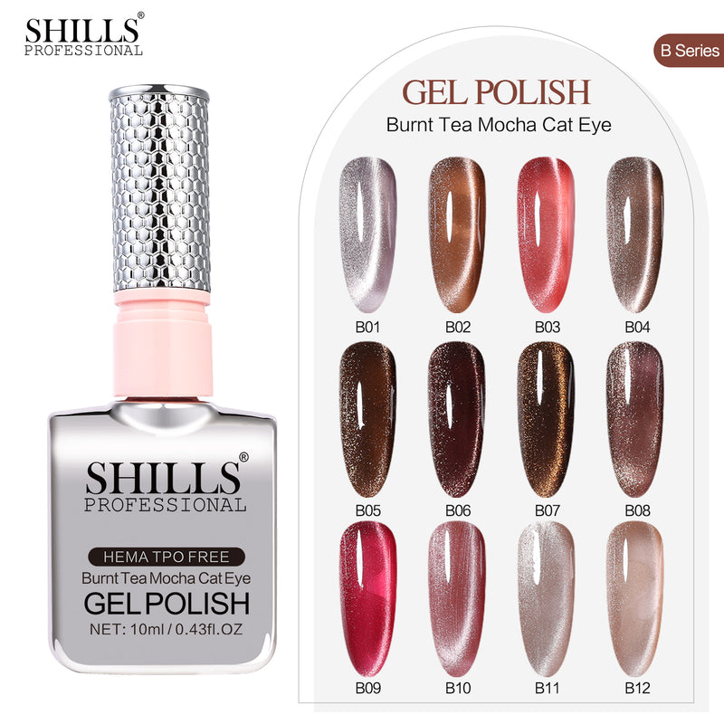 SHILLS PROFESSIONAL BURNT TEA MOCHA 12 Polish set
