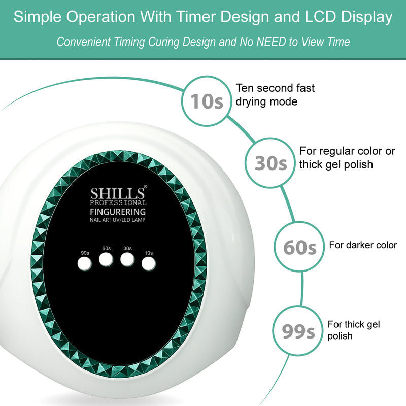 SHILLS PROFESSIONAL FINGURERING NAIL ART UV LED LAMP