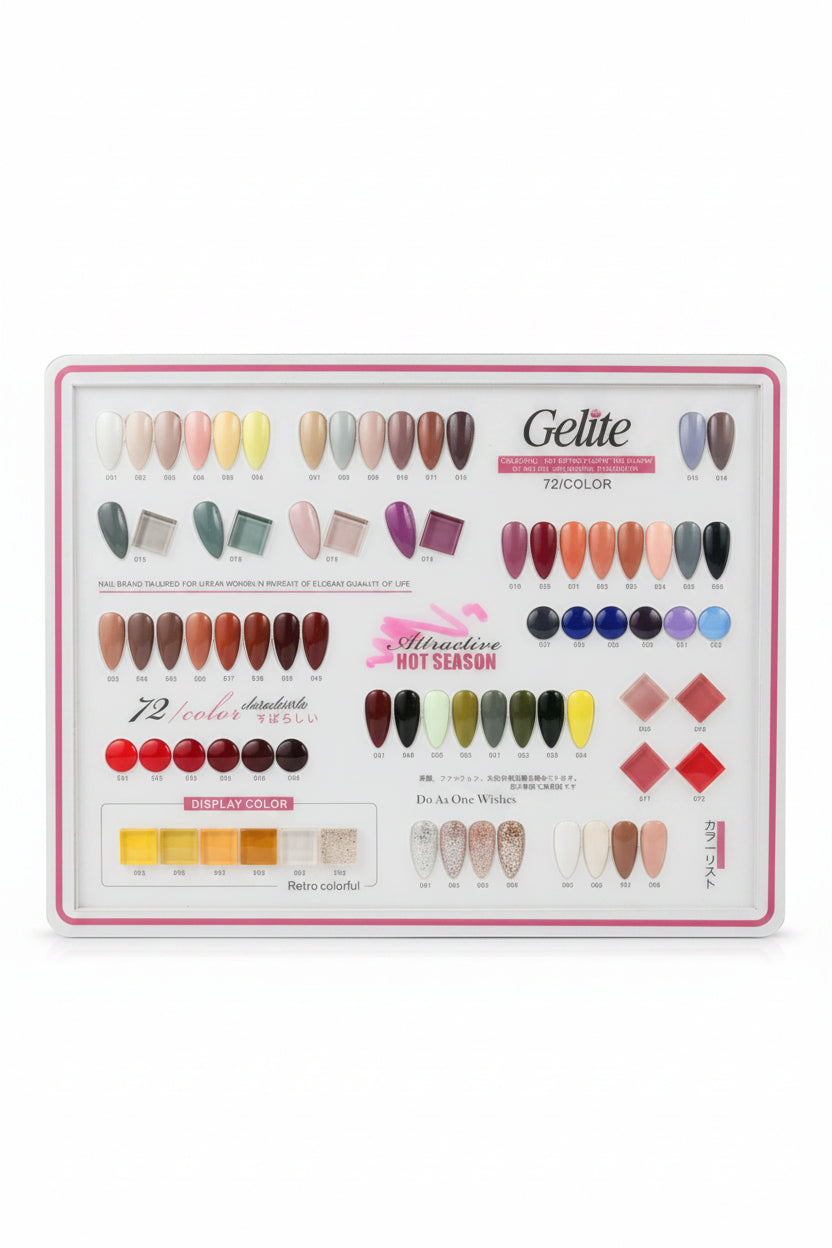 GELITE GEL POLISH KIT (72 COLORS)