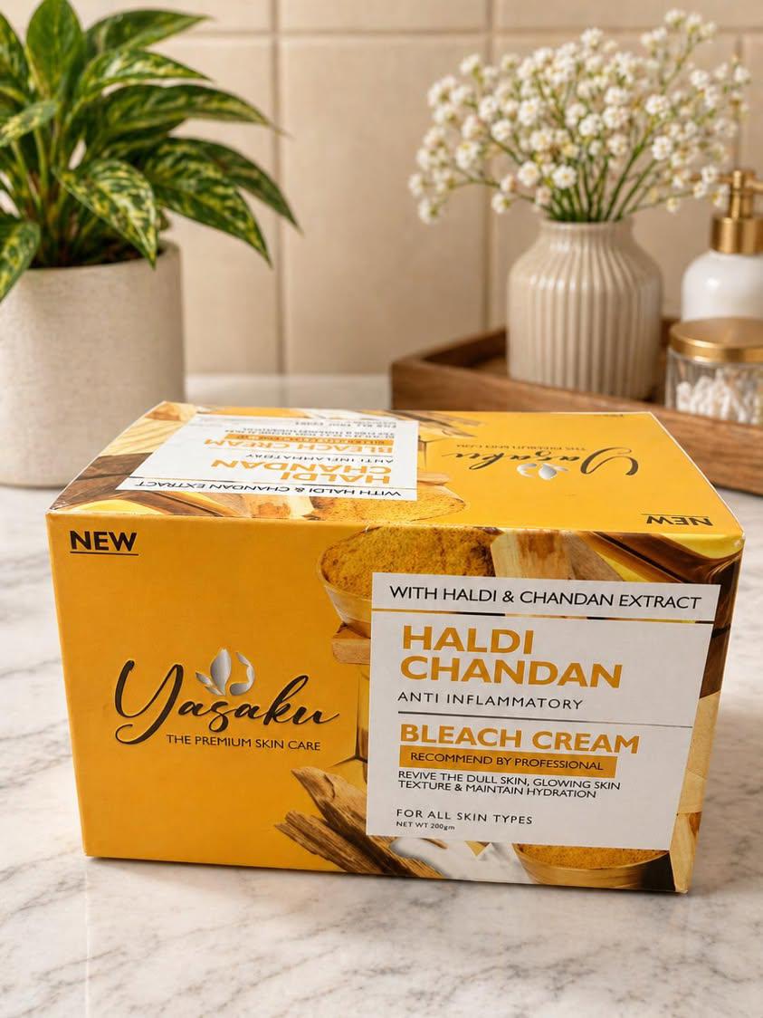 YASAKU HALDI CHANDAN BLEACH CREAM(300G)