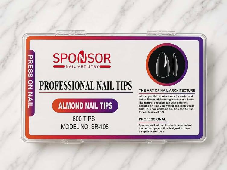 SPONSOR  ALMOND NAIL TIPS (600TIPS)