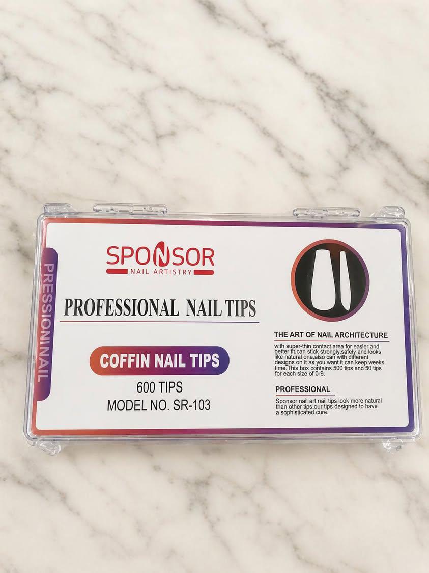 SPONSOR COFFIN NAIL TIPS (600TIPS)