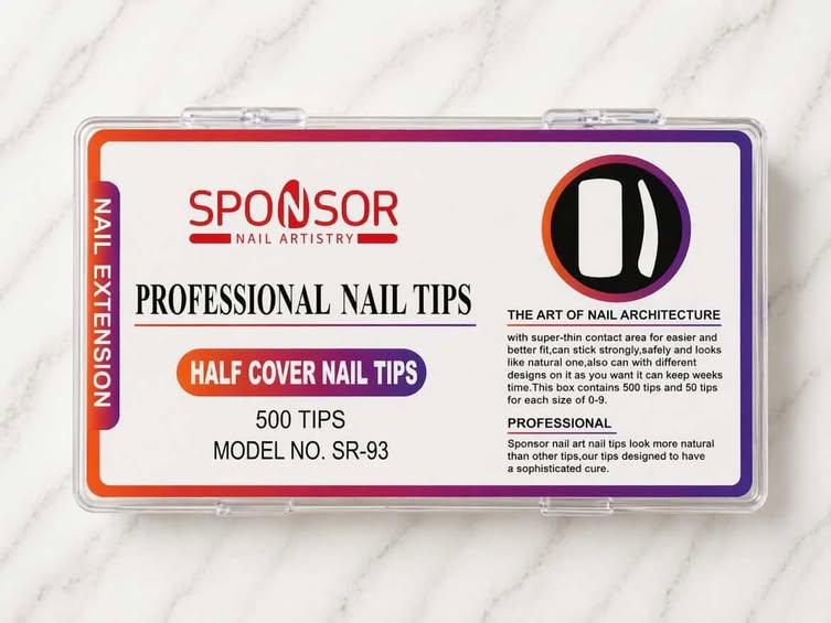 SPONSOR HALF COVER NAIL TIPS (500TIPS)