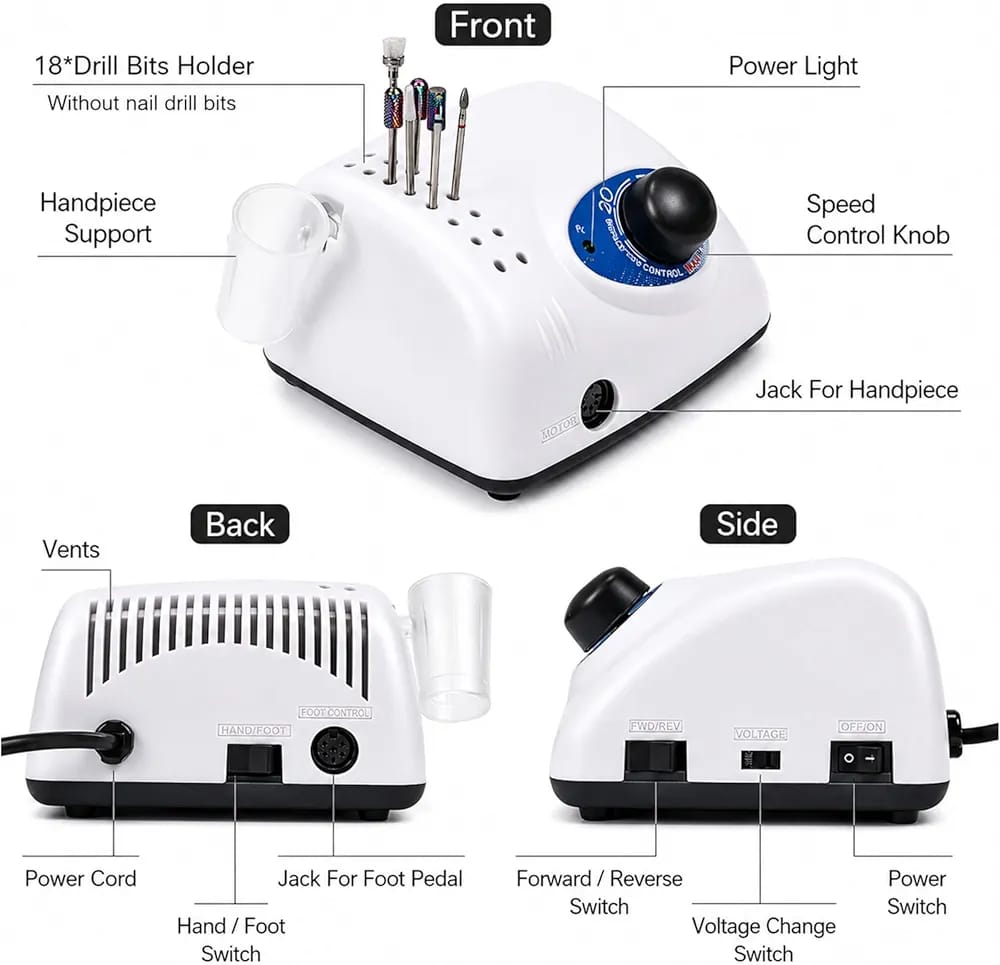 SHILLS PROFESSIONAL SALON EXPORT 5 IN 1 NAIL MACHINE