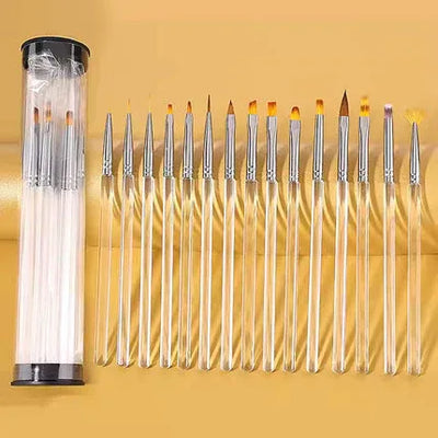 SHILLS PROFESSIONAL NAIL ART BRUSH SET WHITE